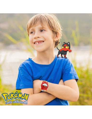 Reloj Digital Accutime Kids Pokemon Rojo Pokeball