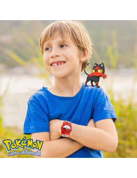 Reloj Digital Accutime Kids Pokemon Rojo Pokeball