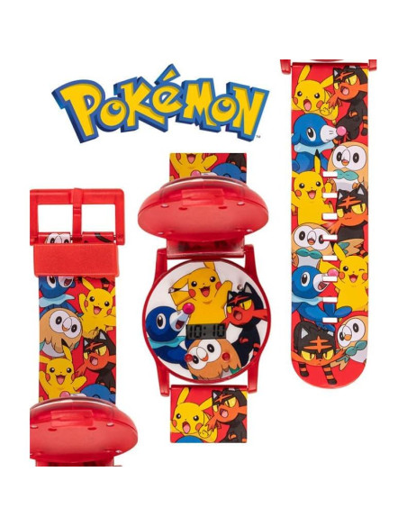 Reloj Digital Accutime Kids Pokemon Rojo Pokeball