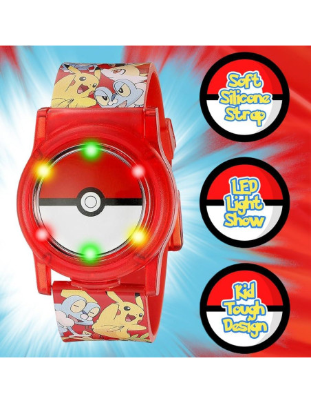 Reloj Digital Accutime Kids Pokemon Rojo Pokeball