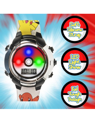 Reloj Digital Accutime Kids Pokeball Multicolor 20,6x11cm