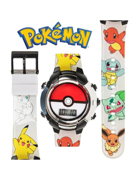 Reloj Digital Accutime Kids Pokeball Multicolor 20,6x11cm