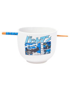 Tazón Cerámica Ramen Batman Silver Buffalo 590ml Palillos