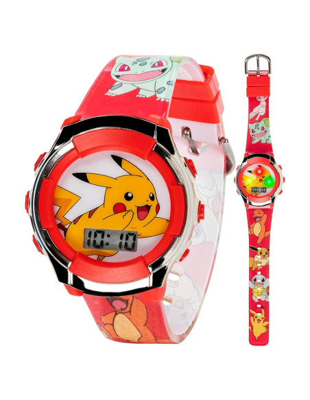 Reloj Digital Accutime Kids Pokemon Rojo Pikachu 20.57x16cm