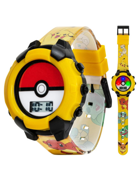 Reloj Digital Accutime Kids Pokeball Amarillo 18,4x11,5cm