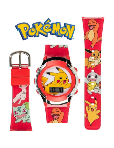 Reloj Digital Accutime Kids Pokemon Rojo Pikachu 20.57x16cm