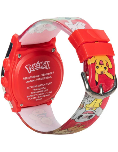 Reloj Digital Accutime Kids Pokemon Rojo Pikachu 20.57x16cm