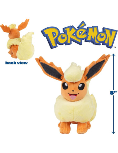 Peluche Pokemon Eevee y Flareon 20 cm - Set Evolución