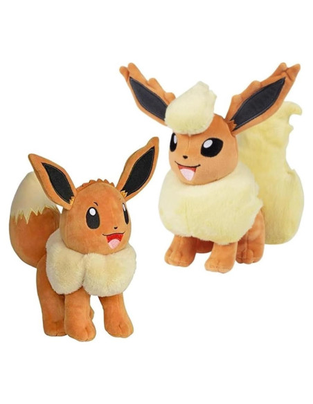 Peluche Pokemon 20 cm Eevee y Flareon - Set Evolución