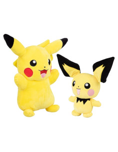 Peluche Pikachu 30 cm y Pichu 20 cm - Set Evolución
