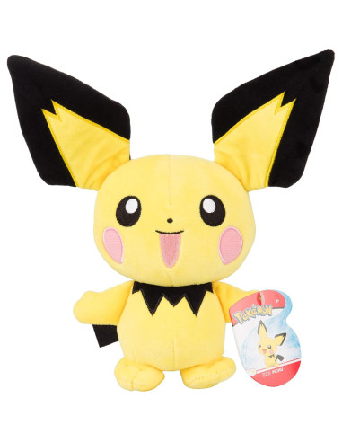 Peluche Pikachu 30 cm y Pichu 20 cm - Set Evolución