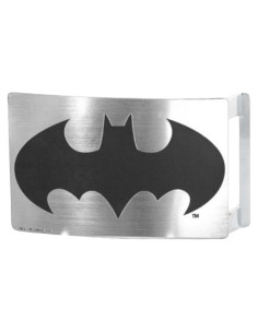 Hebilla de Cinturón Batman Plateada Rectangular 9,5x6,3 cm