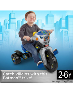 Triciclo para Niños Fisher-Price Batman con Luces y Sonidos 2
