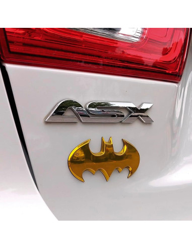 Insignia 3D Batman Batwing Fan Emblems Cromo Amarillo