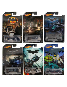 Juego de 6 Autos Diecast Hot Wheels Batman - Batmóviles