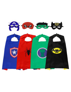 Capa de Superhéroe Satinada para Niños 4-12 Años
