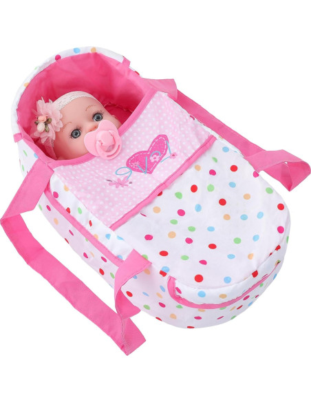 Muñeca Reborn DONTNO 30 cm con Cuna y Accesorios