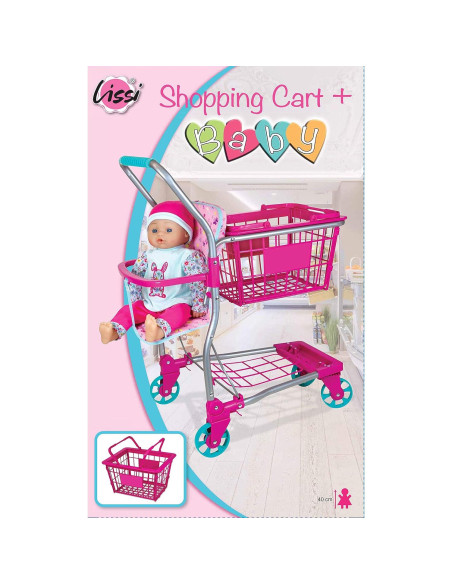 Carrito de Compras Lissi con Muñeca Bebé 40,64 cm