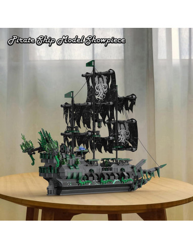 JMBricklayer Barco Pirata Fantasma 40001 con Luces LED