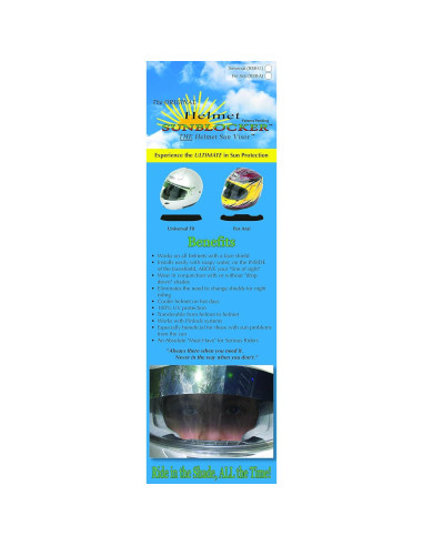 Bloqueador Solar para Casco Universal - 100% UV - Fácil Instalación