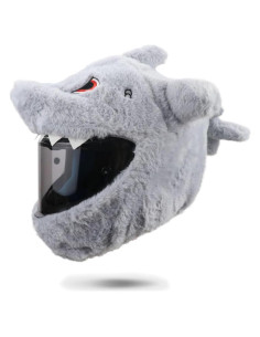 Cubierta de Casco de Motocicleta HTLNUZD Peluche Tiburón