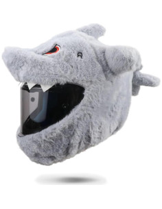 Cubierta de Casco de Motocicleta HTLNUZD Peluche Tiburón 2