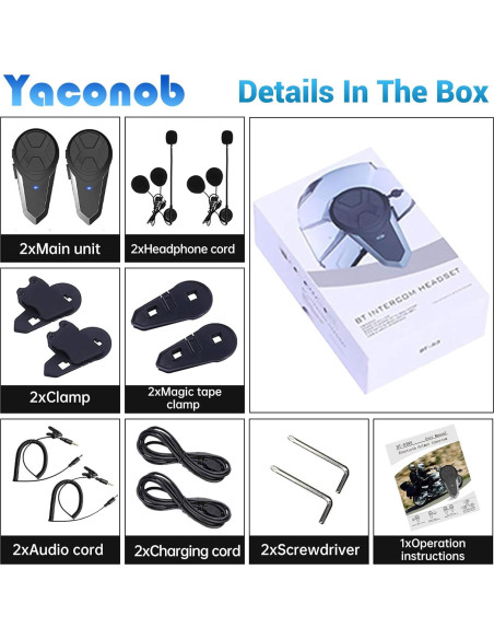 Auriculares Bluetooth SHENZHEN BT-S3 2 Unidades Intercomunicador