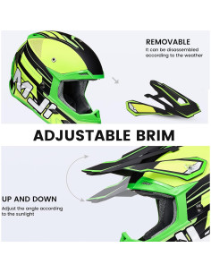Casco ILM H613 para Niños Motocross + Guantes y Gafas 2