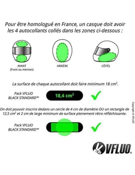 Kit Calcomanías Reflectantes VFLUO para Casco SCORPION EXO510AIR