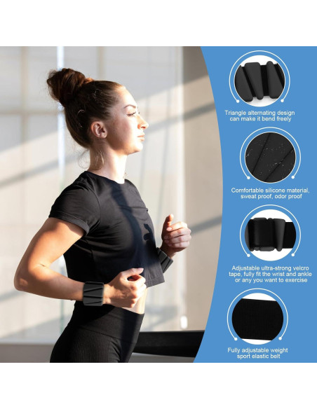 Conjunto de Pesas Ajustables Grednfhat 0.45 kg para Muñeca