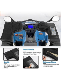 Guantes de Manillar SUNPIE Impermeables para ATV y Motos de Nieve 2