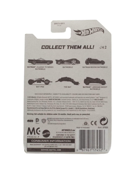 Hot Wheels Batmobile 2015 Mattel 1:64 Batman Begins
