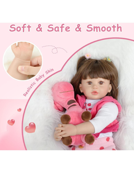 Muñeca Reborn Kdudgso 60 cm Realista con Accesorios