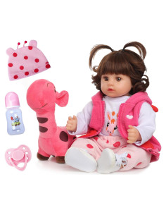 Muñeca Reborn 48 cm CALiugsi Realista con Chupete y Kit