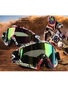 Gafas de Motocross June Sports KG003-QL036 UV400 Anti-Rasguños 2