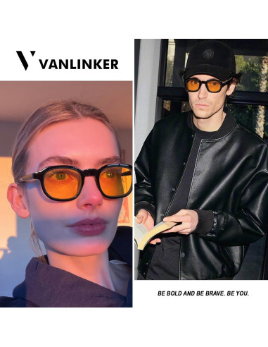 Gafas de sol redondas retro VANLINKER VL9829 UV400 46mm