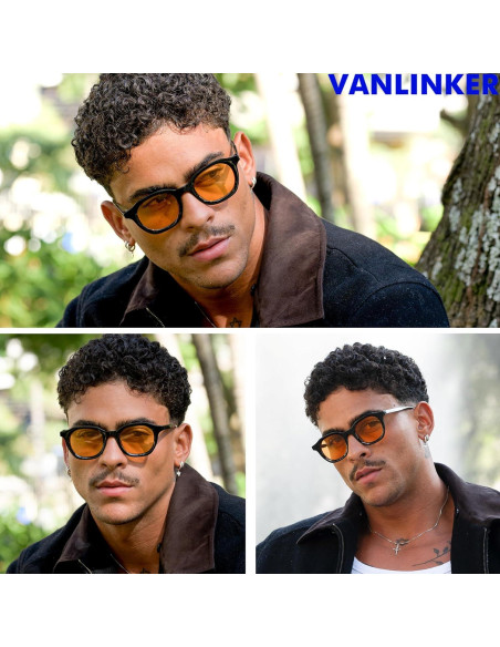 Gafas de sol redondas retro VANLINKER VL9829 UV400 46mm