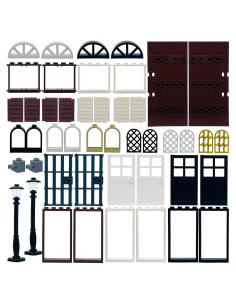 Kit de Accesorios para Ladrillos de Construcción - 52 Piezas