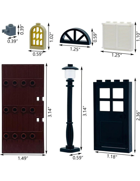 Kit de Accesorios para Ladrillos de Construcción - 52 Piezas