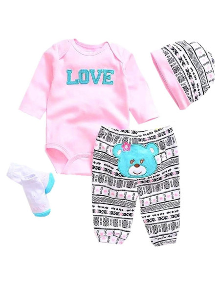 Ropa para Muñecas Reborn Conjuntos Rosados 50-55 cm Ropa para Muñecas Reborn Conjuntos Rosados 50-55 cm