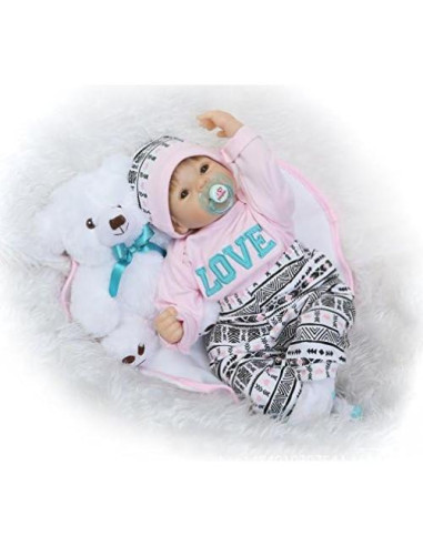 Ropa para Muñecas Reborn Conjuntos Rosados 50-55 cm