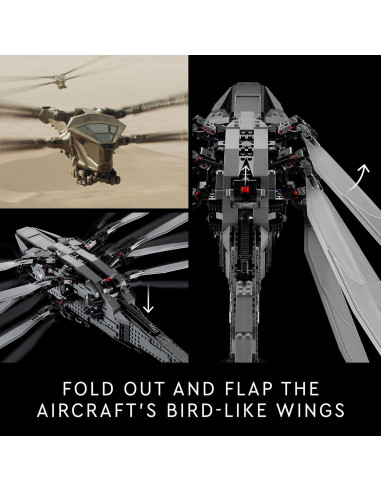 LEGO Icons Dune Ornithopter 10327 con 8 Minifiguras