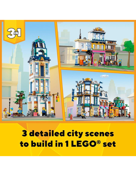 LEGO Creator Calle Principal 31141 3 en 1 con 6 Minifiguras