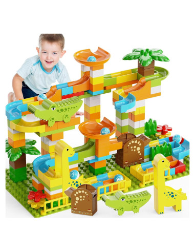 Carrera de Canicas JIXIn 187Pcs Dinosaurios para Niños