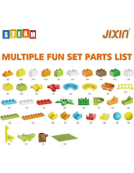 Carrera de Canicas JIXIn 187Pcs Dinosaurios para Niños