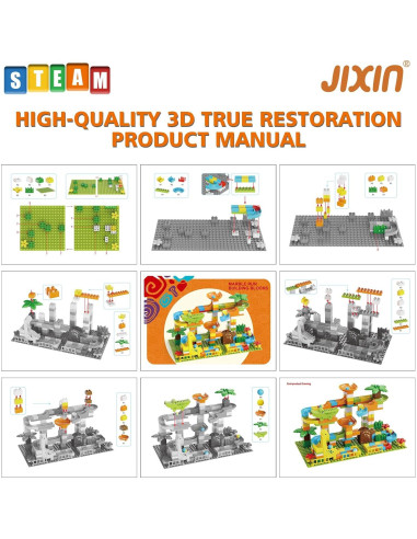 Carrera de Canicas JIXIn 187Pcs Dinosaurios para Niños