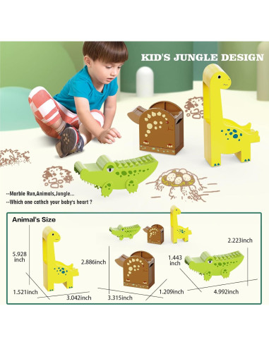 Carrera de Canicas JIXIn 187Pcs Dinosaurios para Niños
