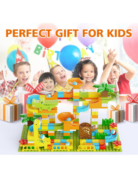 Carrera de Canicas JIXIn 187Pcs Dinosaurios para Niños