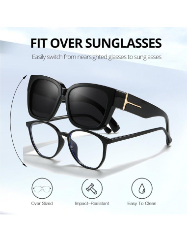 Gafas de sol Myiaur Fit Over polarizadas UV400 para mujer