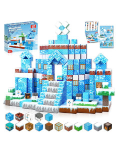 Bloques Magnéticos GraceDuck 100PCS Castillo de Hielo